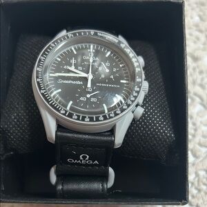Omega Speedmaster MoonSwatch with Black and Gray Accents